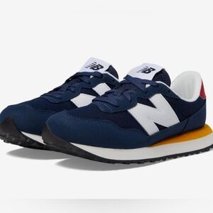 New Balance Men's Navy and White Sneakers